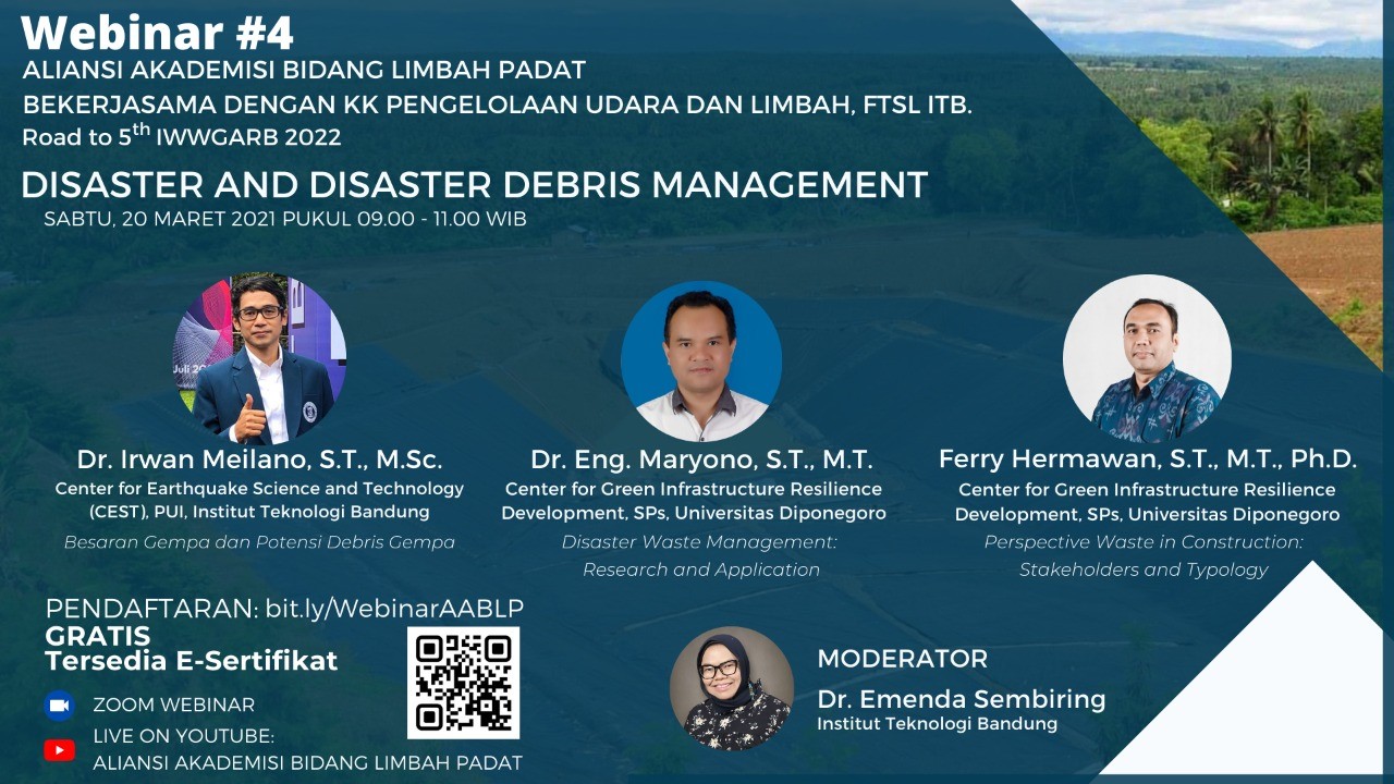 Webinar: “Disaster and Disaster Debris Management”
